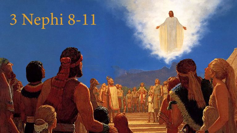 Jesus descending down to the Nephites